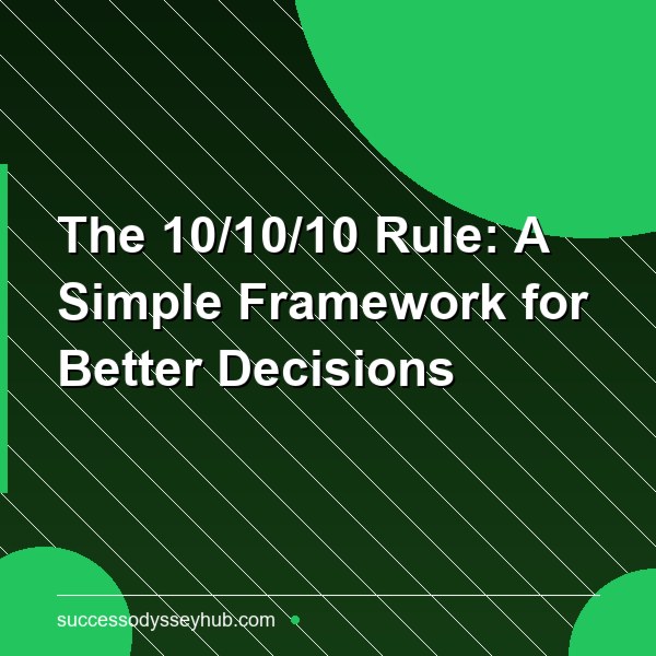 The 10/10/10 Rule: A Simple Framework for Better Decisions