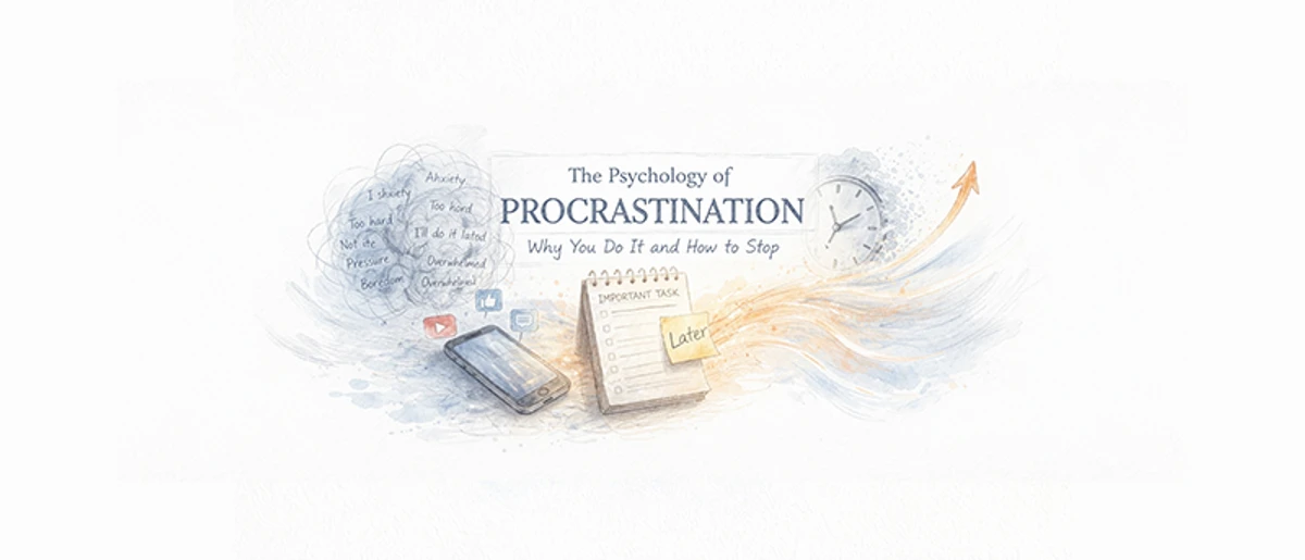 The psychology of procrastination — why people avoid important tasks, the emotional roots of chronic delay, and science-backed strategies to overcome procrastination permanently