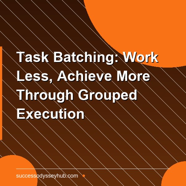 Task Batching: Work Less, Achieve More Through Grouped Execution