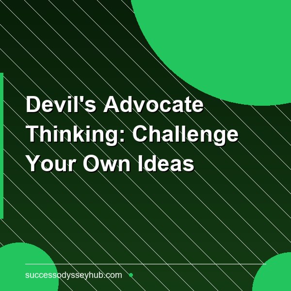 Devil's Advocate Thinking: Challenge Your Own Ideas