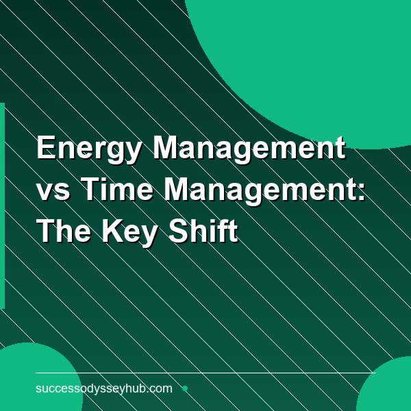Energy Management vs Time Management: The Shift That Changes Everything
