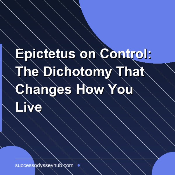 Epictetus on Control: The Dichotomy That Changes How You Live