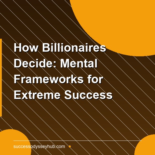How Billionaires Make Decisions: The Mental Frameworks Behind Extreme Success