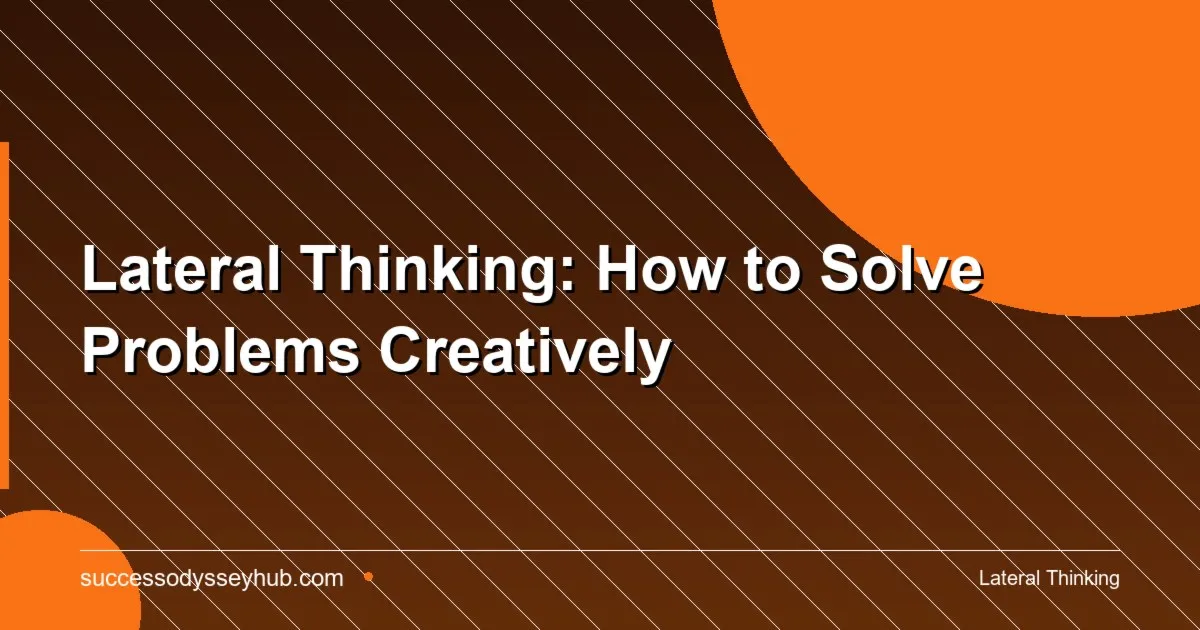 Lateral Thinking: Creative Problem Solving techniques by Edward de Bono