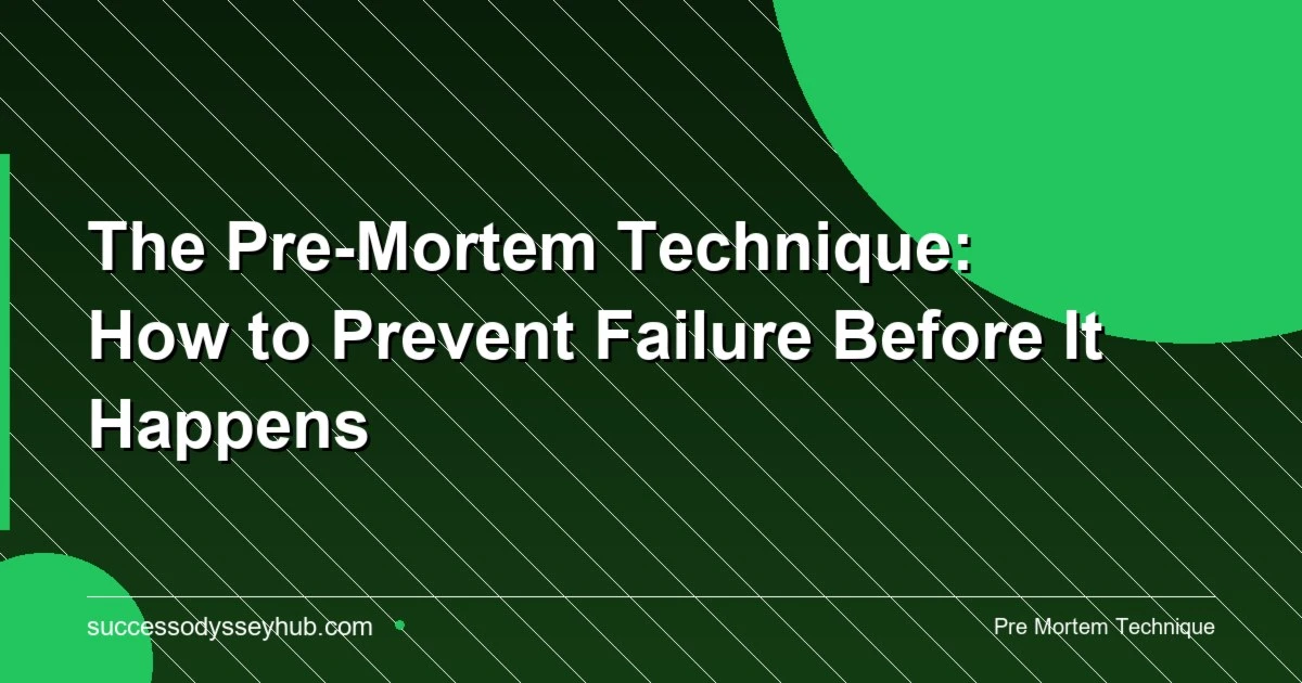 Pre-mortem technique — Gary Klein's prospective hindsight method for identifying failure before committing to a decision