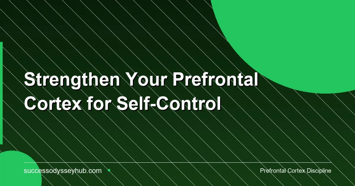 Prefrontal cortex function and neuroscience of self-control and discipline