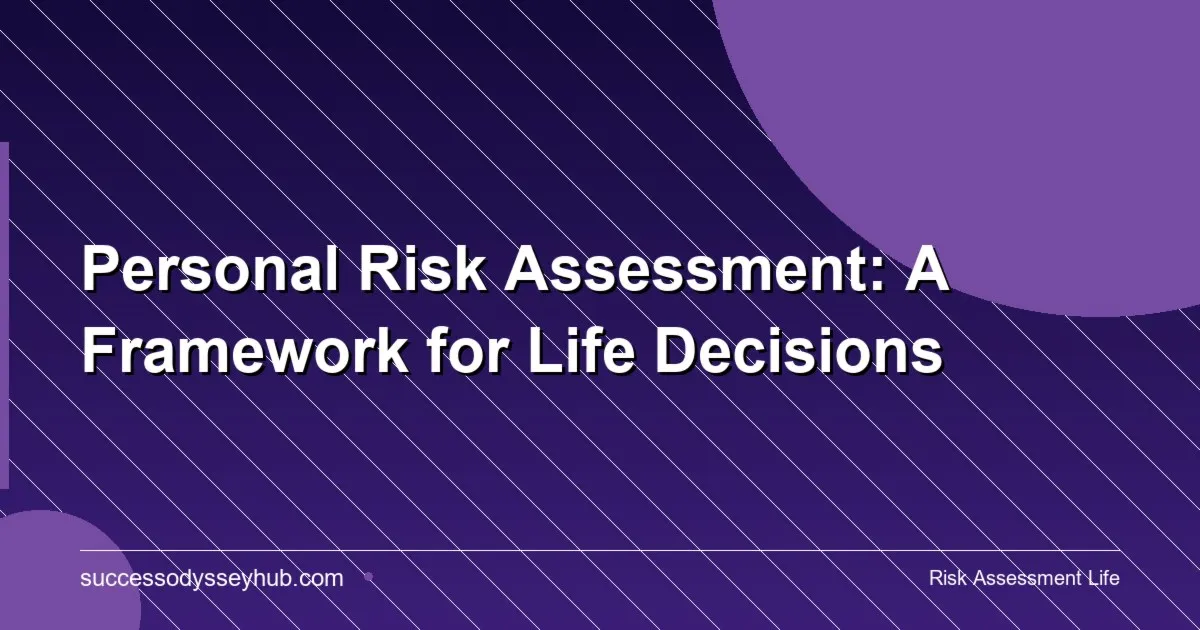 personal risk assessment framework — person analyzing risk vs reward on a decision matrix