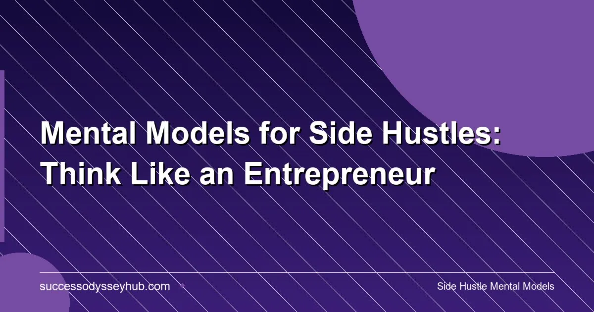 Mental models for building a successful side hustle and income outside your job