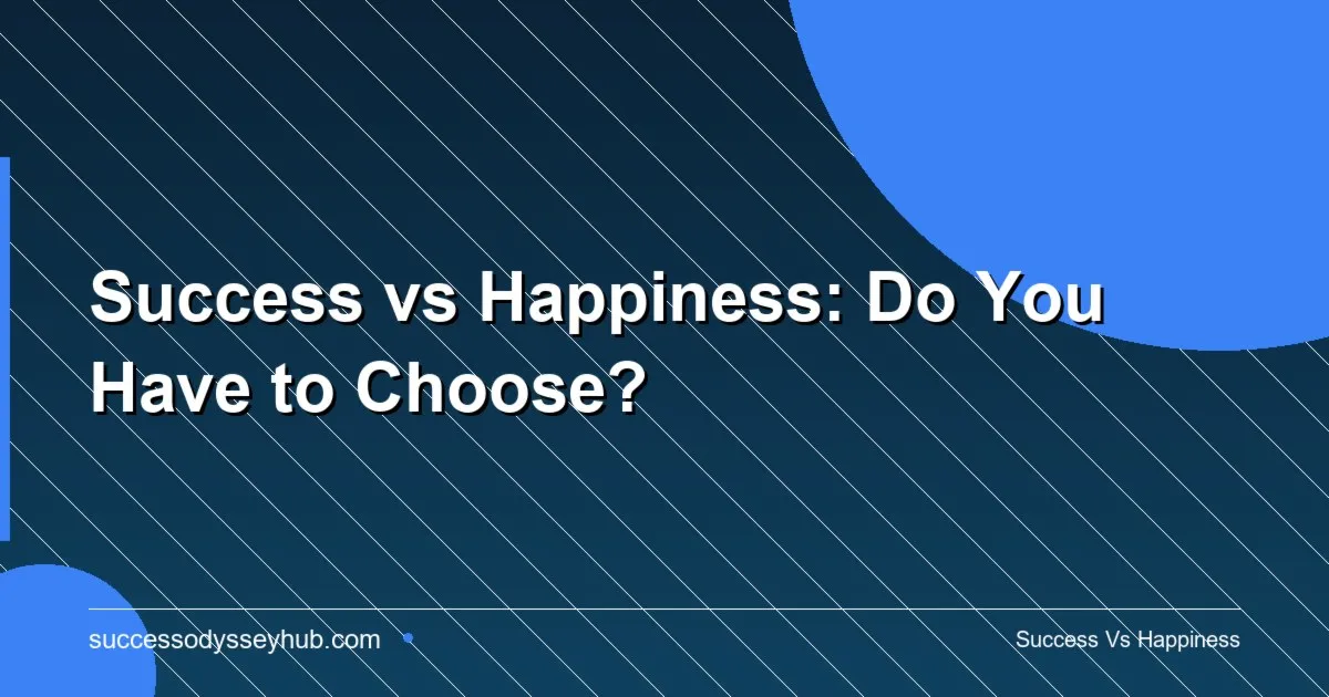 Balance scale representing the relationship between success and happiness and whether they require a trade-off