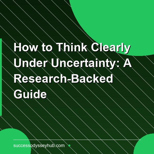How to Think Clearly Under Uncertainty: A Research-Backed Guide